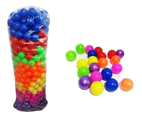 Bolsa De Pelotas Piscina X 1000 Unidades Colores Vivos