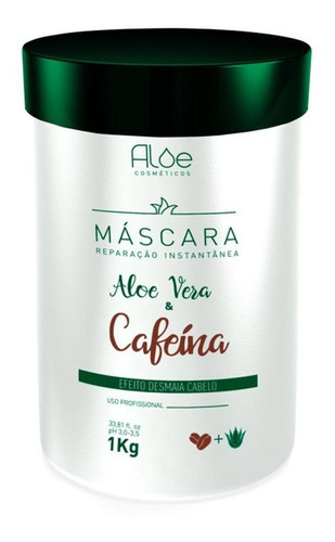 Máscara Reparação Instantânea Aloe Vera Cafeína 10 Ben. 1kg