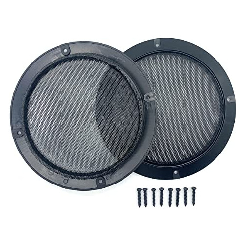 2pcs Cubierta Protectora De Altavoz Redondo Negro De 6....
