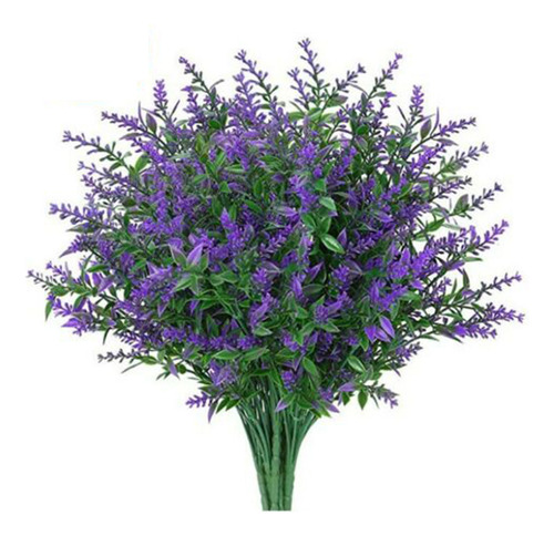 8 Peças De Plástico Para Plantas De Flores Falsas De Lavanda