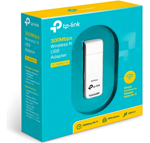 Adaptador Usb Wi Fi Tp-link Tl-wn821n V5 300mbps /v /vc