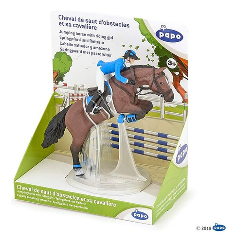 Amazona Y Caballo Saltando Figura Coleccionable Show Jumping