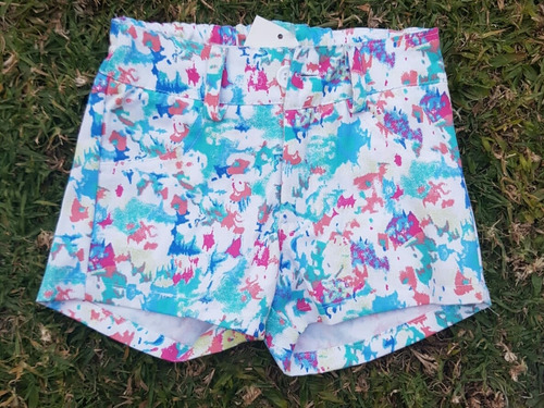 Short Estampado Flores Colorido Beba 9 12 18 Meses Verano