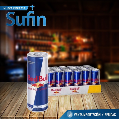 Imagen 2 de 2 de Red Bull Energy Drink Lata 250ml Pack 24 Unidades - Sufin