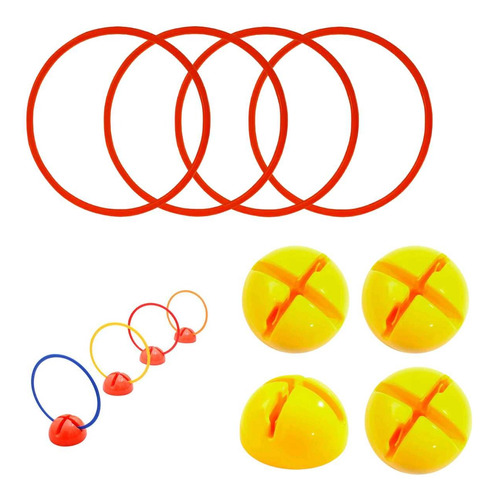 Pack X4 Aros De Agilidad 50cm+ 4 Bases Multiuso Deporte