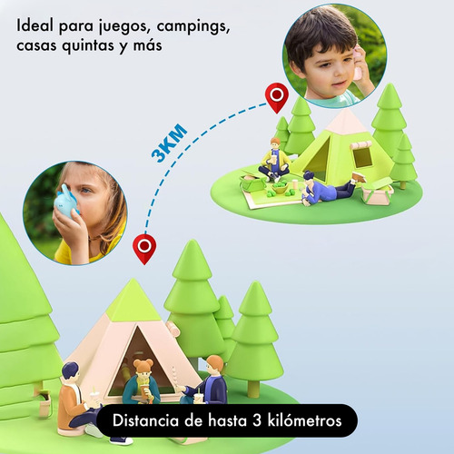 Handy Larga Distancia 3km Walkie Talkie Niños Infantil Color Rosa Y Celeste