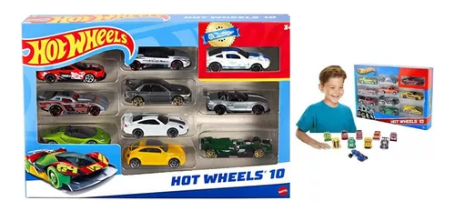 Carrinho Hot Wheels Kit 10 Unidades Sortidos sem Repetidos Matel