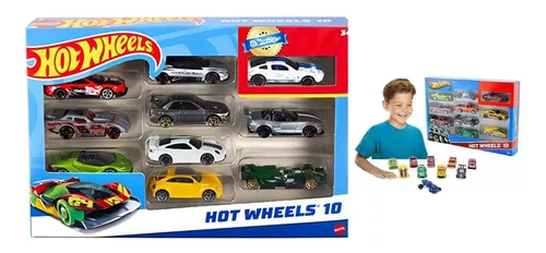 Carros Hot Wheels Com 10 Carros Sortidos Escala 1:64 Mattel