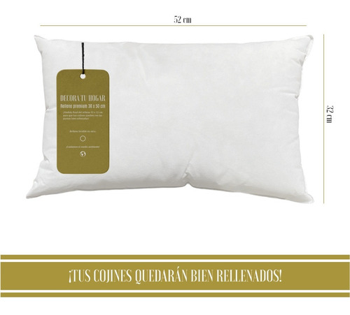 Imagen 2 de 7 de 3 Rellenos Premium Para Cojín Decorativo 30x50 Cm Marca Goût