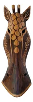 Comprar Adorno Mascaras De Jirafas O Cebras Madera Artesania 50 Cms