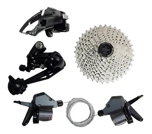 comprar  Kit Grupo High One 27 Marchas Câmbios Alavancas K7 Mtb 
