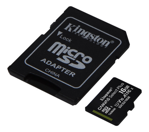 Kingston Microsdcs2 Canvas Selectplus 16gb Microsdhc Uhsicl0