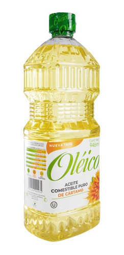 Imagen 8 de 8 de Aceite Oléico Puro De Cártamo 946 Ml