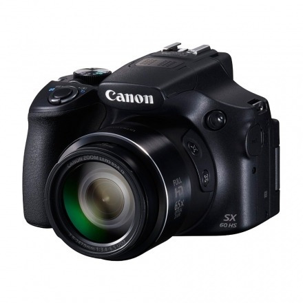 Câmera Canon Sx60hs 16mp/65x/wifi Preto +sd 64gb C10