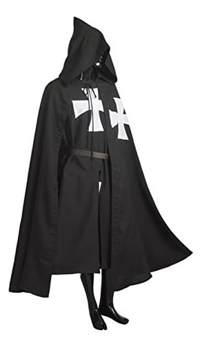 Blessume Medieval Templar Túnica Capa Cinturón Conjunto De D