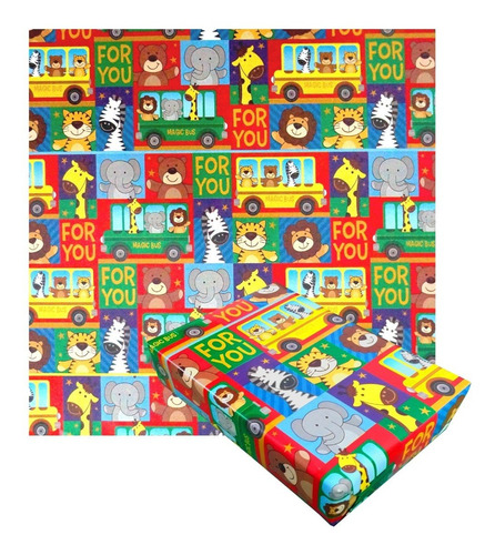 Papel De Presente Bobina Couche 40cmx100m - Infantil