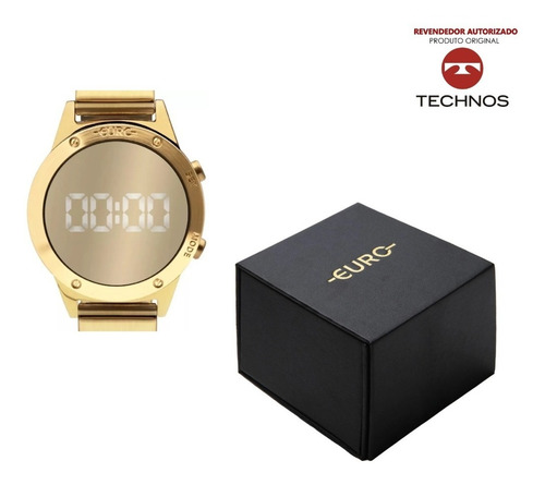 Relogio Sabrina Sato Dourado Espelhado Digital Led Euro