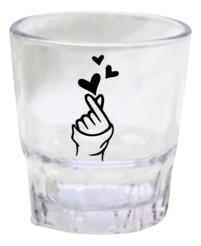 Copo Shot Soju Tradicional Coração Saranghae K-pop 50ml