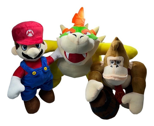 Set Super Mario Bros, Donkey Kong Y Bowser Peluches