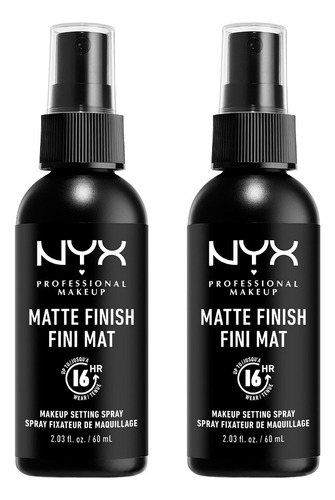 Kit Dúo Spray Fijador De Maquillaje Acabado Mate De Nyx