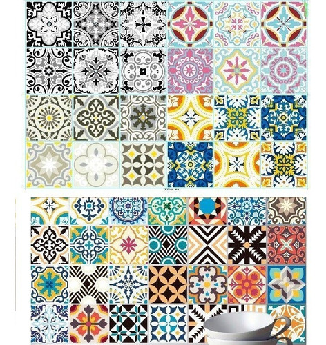 Azulejos Hidráulicos Adhesivo C/u 15x15cm - 6unid.crfyc1005