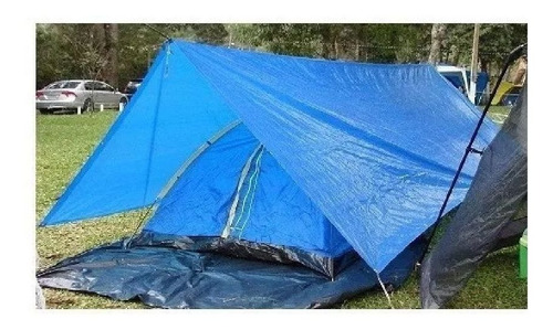 Imagem 2 de 6 de Lona Pesada 5x4 Azul Starfer Reforçado P/ Carro, Moto