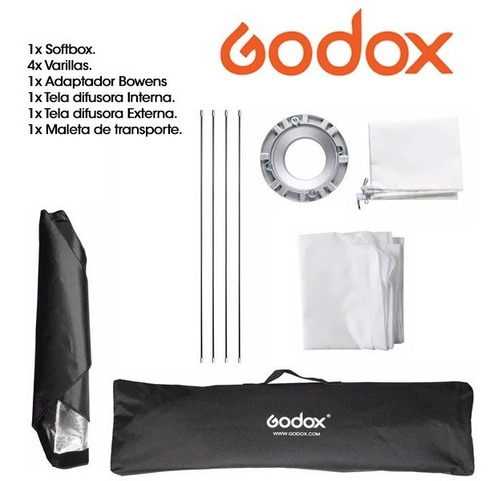 Softbox 80 X 120 Cm Para Bowens