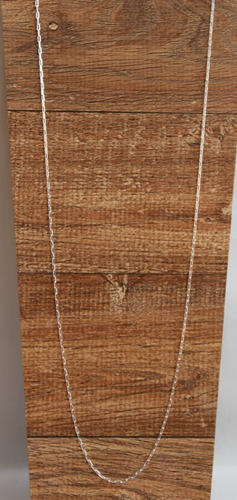 Corrente Cadeado Brilhante 2mm 60cm Prata 925 Caixa Veludo