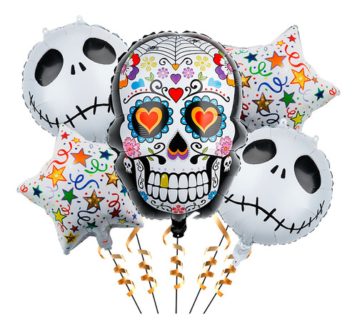 Kit Globos Calavera Catrina Jack Halloween 