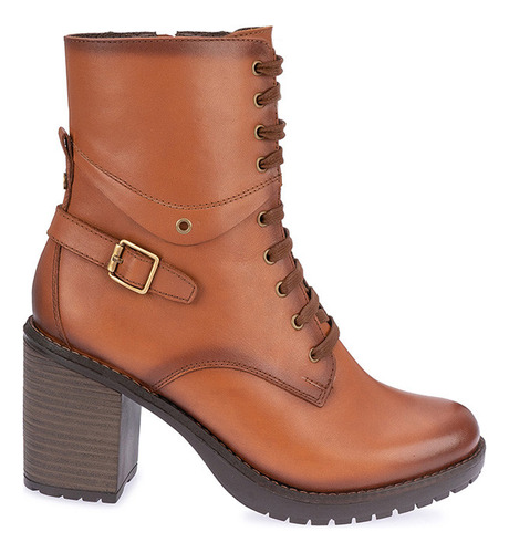 Botin Taco Derby Viale Cuero Mujer Cobre