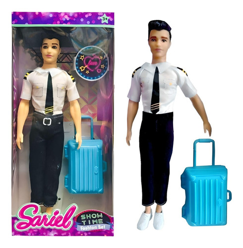 Muñeco Piloto Avion Sariel Fashionista New Pce 1004 Bigshop