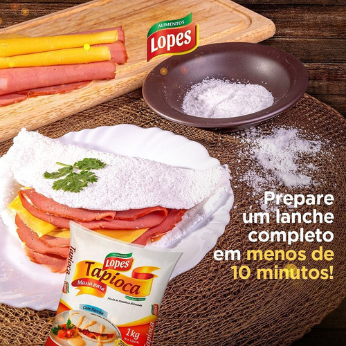 Imagem 4 de 5 de Goma Pronta Para Tapioca Lopes 500g