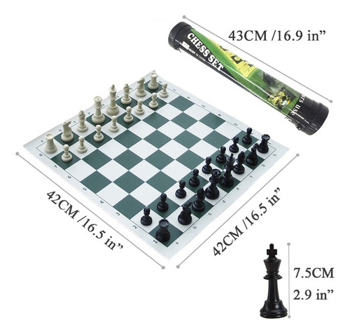Tablero Ajedrez Profesional 42x42 Cm Gran Calidad Estrategia
