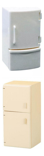 2 Peças Mini 1/12 Casa De Boneca Modelo Geladeira Enfeites