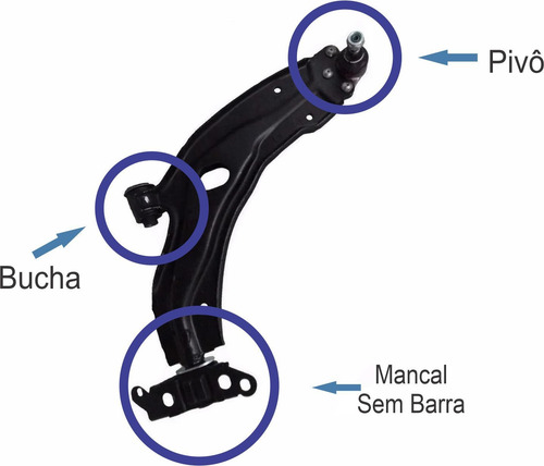 Bandeja Dianteiro Fiat Mobi 2018 Direito S Barra C Pivo