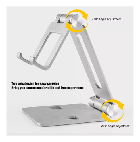 Soporte De Teléfono Y Tablet De Aluminio