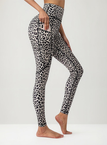 Leggings De Mujer Con Estampado De Alta Elasticidad Para Cor