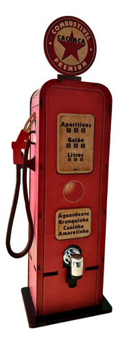 Pingômetro Retrô De Parede Decorativo Rústico Pinga Cachaça Cor Marrom