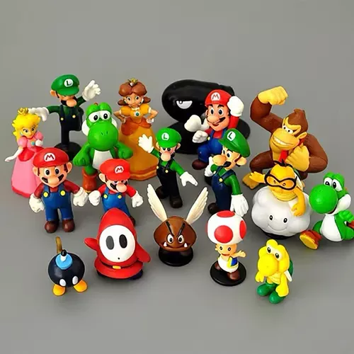 Figuras Mario Bros Coleccion X 18 Figuras + Envio + Obsequio