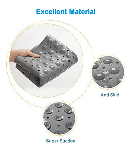 Tapete De Baño Amazerbath, Antideslizante Y Lavable, 40 X 16
