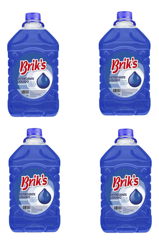 Detergente Matic Briks Azul 5lt Pack 4un 
