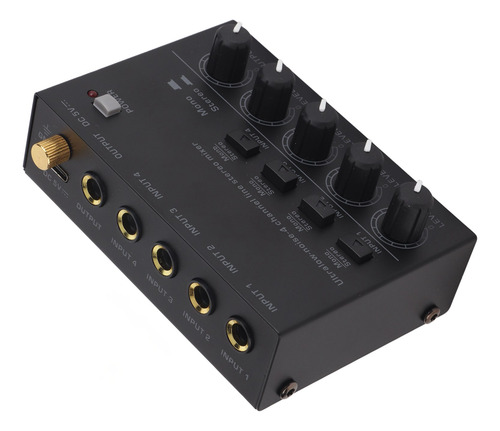 Amplificador De Auriculares Line Mixer De 4 Canales Para Est