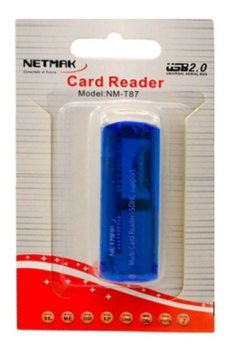 Imagen 2 de 4 de Lector De Tarjetas Sd/mmc/tf/ms/m2 Con Tapa Nm-t87 - Aj Hoga