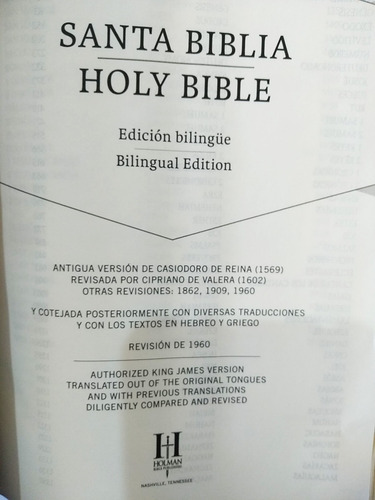 Imagen 6 de 10 de Biblia Bilingüe Rvr60/kjv Tamaño Personal Símil Piel Negro