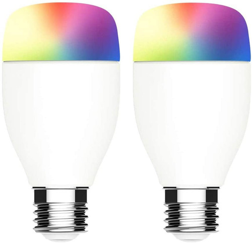 Bombilla Foco Luz Inteligente Wifi Led Multicolor 2 Unidades Luz