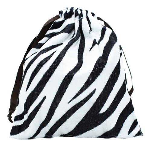 Saquinho De Veludo Para Bijuterias Animal Print Zebra P