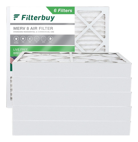 Filtro De Aire Merv 8 De 24 X 24 X 4 Pulgadas, Protecci...