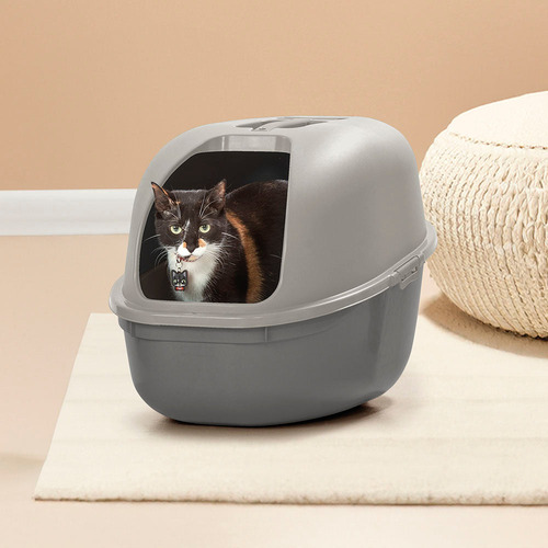Arenero Para Gato Gris Con Pala 40.5x60x40.5 Cm Rimax
