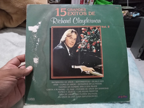Lp 15 Exitos Richard Clayderman Vol 2 ,acetato,long,play