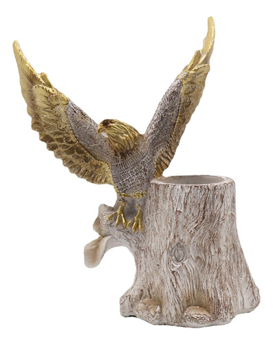 Portalápices Con Estatua De Águila, Portalápices De Gris
